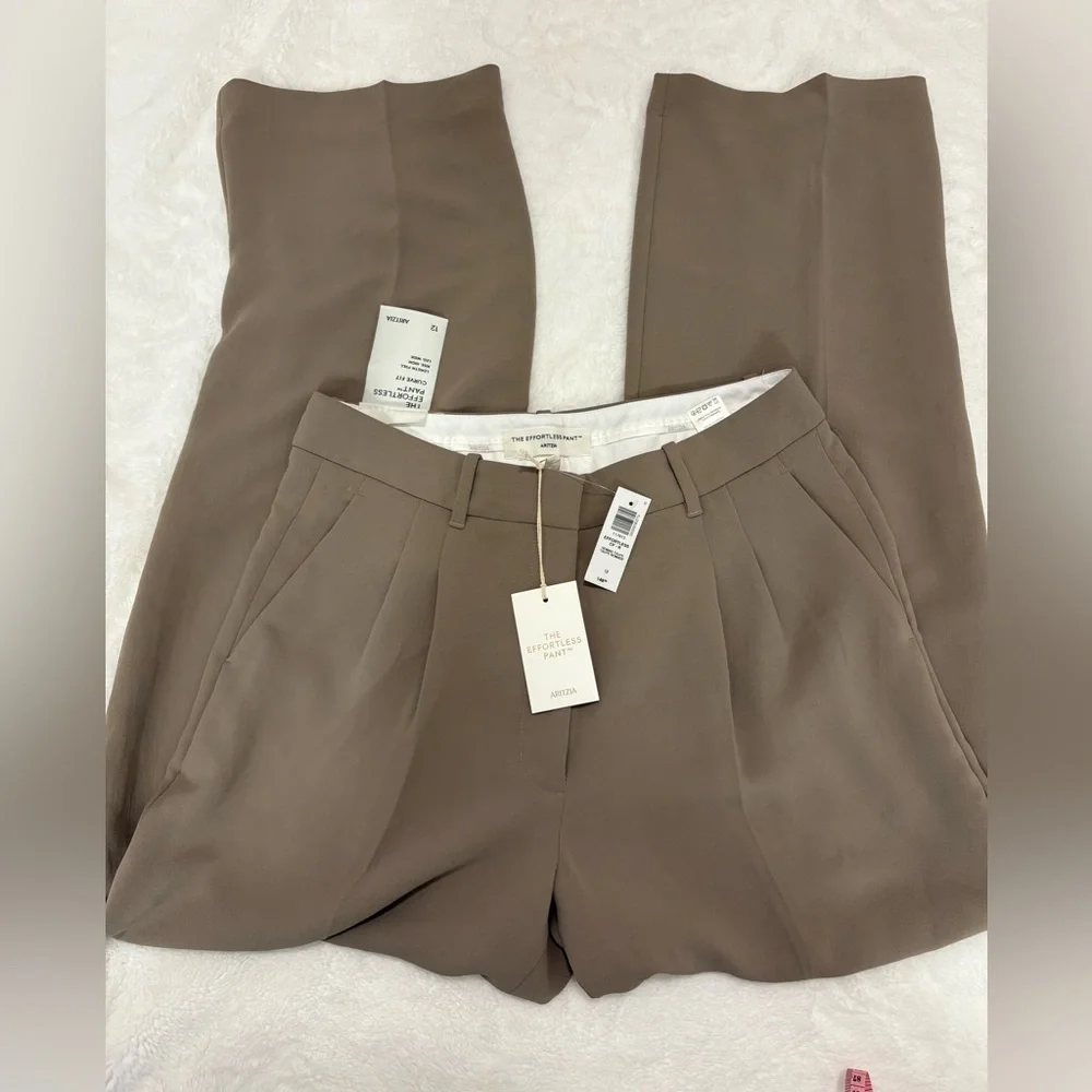 NWT Aritzia The Effortless Pant -High-Wasted,Wide-Leg Japanese Crepe Trousers - Picture 8 of 16
